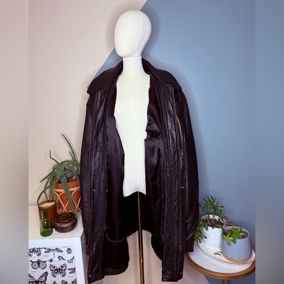 Wilsons Leather XL Tall Black Jacket Thinsulate Insulated 100% Long Car Coat - Picture 6 of 15